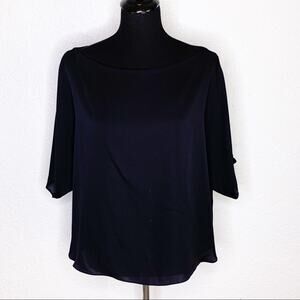 Milly black silk blend dolman sleeve top size Medium